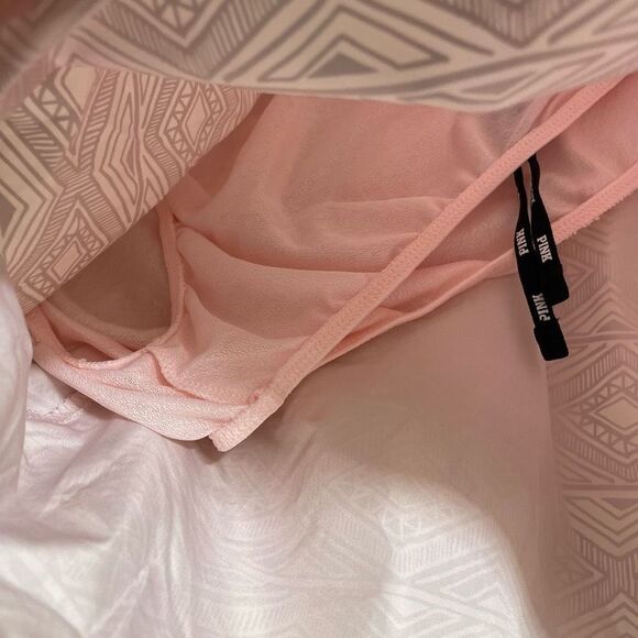 PINK Victorias Secret Silver Pink Sequin Bling Campus Running Shorts, S NWT - Picture 5 of 6